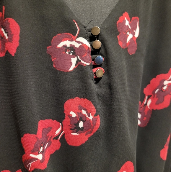 Black with floral print summer dress from Reitmans. US M - Picture 2 of 7